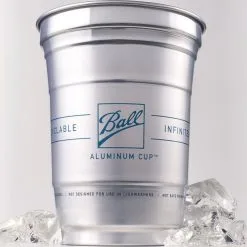 Ball Aluminum Cup, 16oz, 24ct - The Ultimate 100% Recyclable Cold-Drink Cup -Costume Party Decor Store 938311 02