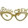 Glitter Gold Bride Crew Plastic Eyeglasses, 6ct -Costume Party Decor Store 938520