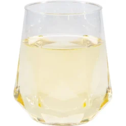 Faceted Clear Plastic Wine Tumblers, 14oz, 4ct -Costume Party Decor Store 940478 02
