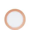 Rose Gold Border Premium Plastic Dessert Plates, 7in, 10ct