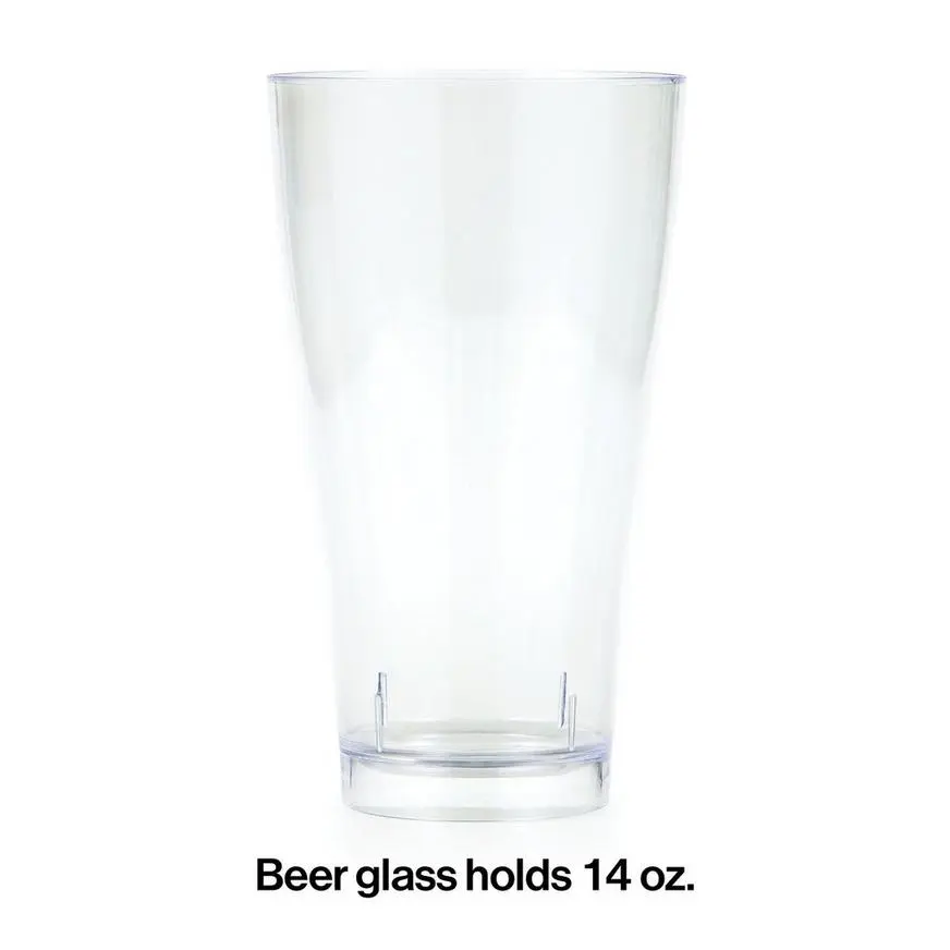 Plastic Pilsner Glasses, 14oz, 4ct 4 Plastic Pilsner Glasses, 14oz, 4ct - Image 2