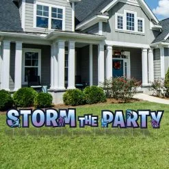 Happy Bday Corrugated Plastic Yard Sign Phrase Set, 9in Letters, 4pc - Battle Royal