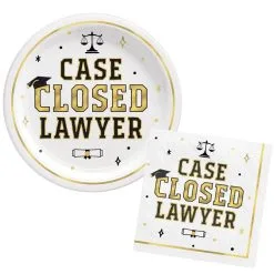 Case Closed Lawyer Tableware Kit For 30 Guests -Costume Party Decor Store 940858 01