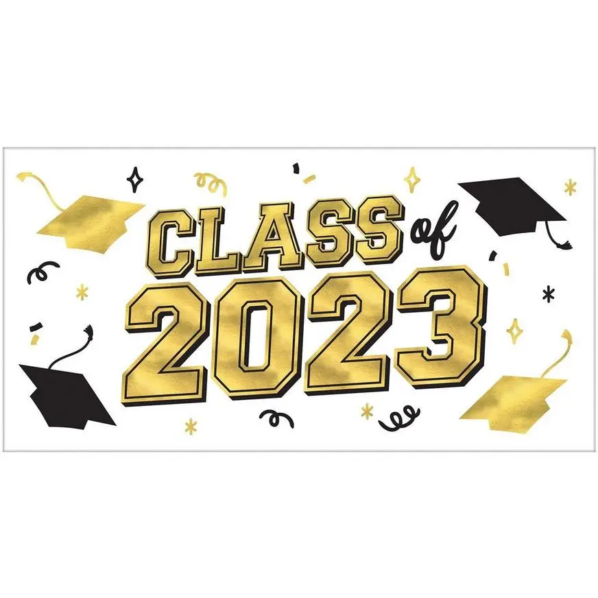 Black, Gold & Silver Congrats Grad 2023 Graduation Outdoor Decorating Kit 4 Black, Gold & Silver Congrats Grad 2023 Graduation Outdoor Decorating Kit - Image 2