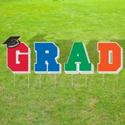 Multicolor Congrats Grad 2023 Graduation Outdoor Decorating Kit -Costume Party Decor Store 940889 04