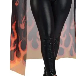 AMSCAN Adult Sheer Black Flames Mesh Cape -Costume Party Decor Store 942052 02