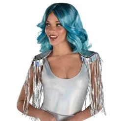 AMSCAN Iridescent Rhinestone & Sequin Fringe Shoulder Epaulettes - Festival