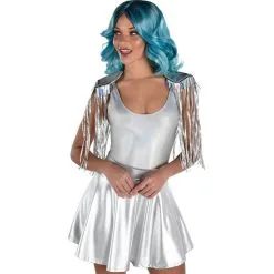 AMSCAN Iridescent Rhinestone & Sequin Fringe Shoulder Epaulettes - Festival -Costume Party Decor Store 942165 02