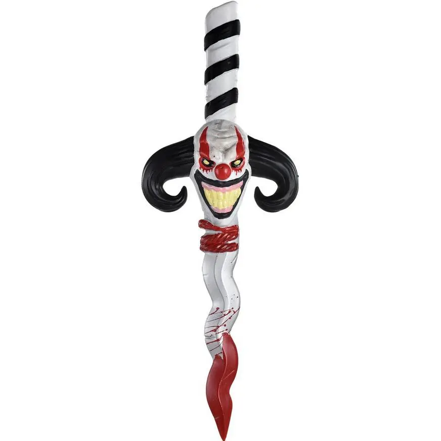 Evil Clown Plastic Dagger Prop, 18in - Twisted Circus 3 Evil Clown Plastic Dagger Prop, 18in - Twisted Circus