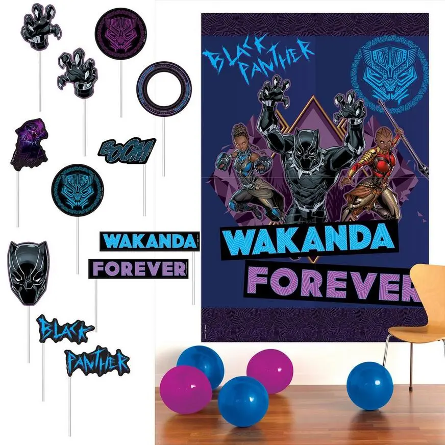 Black Panther Wakanda Forever Scene Scetter With Photo Booth Props 3 Black Panther Wakanda Forever Scene Scetter With Photo Booth Props