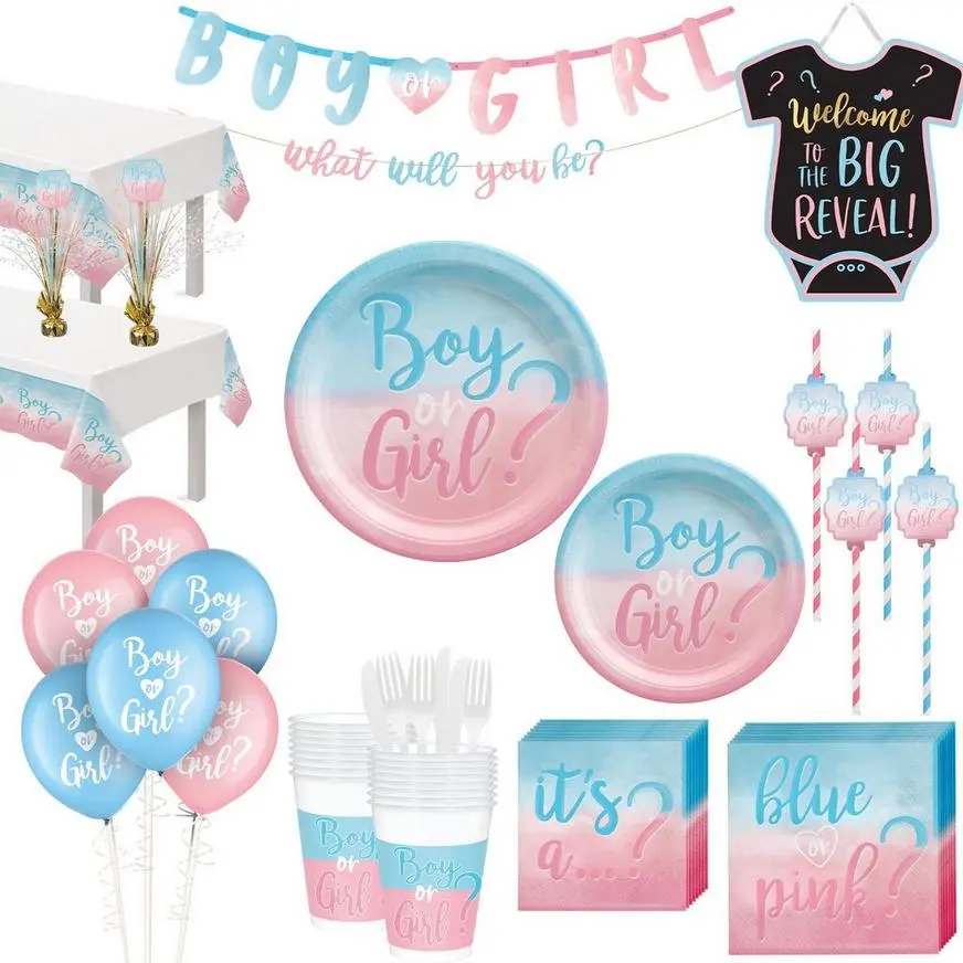 Gender Reveal Party Kit For 16 Guests 3 Gender Reveal Party Kit For 16 Guests