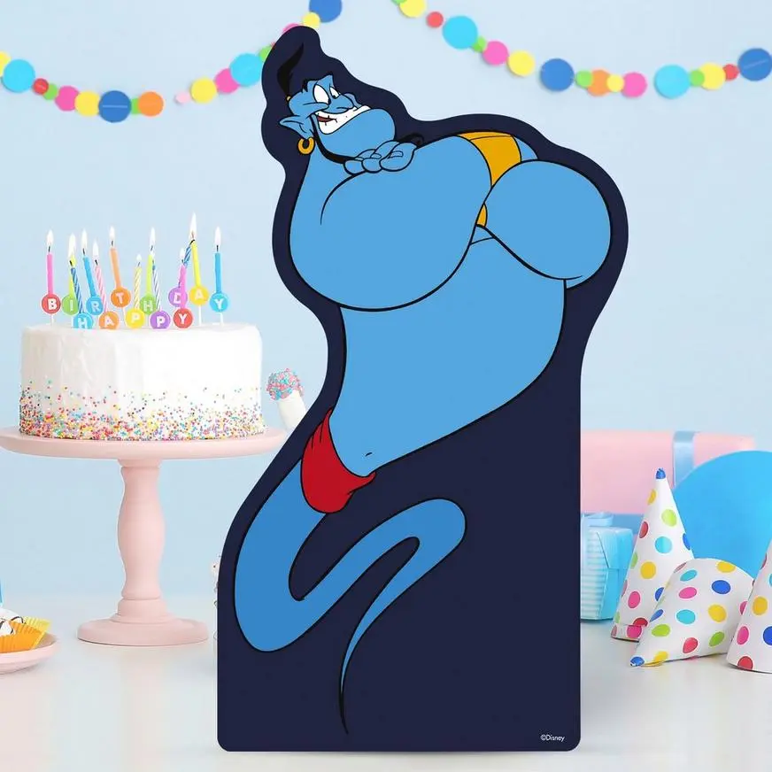 Genie Centerpiece Cardboard Cutout, 18in - Disney Aladdin 3 Genie Centerpiece Cardboard Cutout, 18in - Disney Aladdin