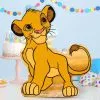 Simba Centerpiece Cardboard Cutout, 18in - Disney Lion King -Costume Party Decor Store 945796