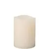 Vanilla-Scented White Pillar Glow Wick Flameless LED Wax Candle, 3in X 4in -Costume Party Decor Store 947557