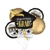 Grad Cap & Diploma Congratulations Grad Foil Balloon Bouquet, 5pc