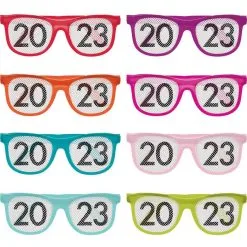 Multicolor New Year's Eve 2023 Plastic Glasses, 8ct