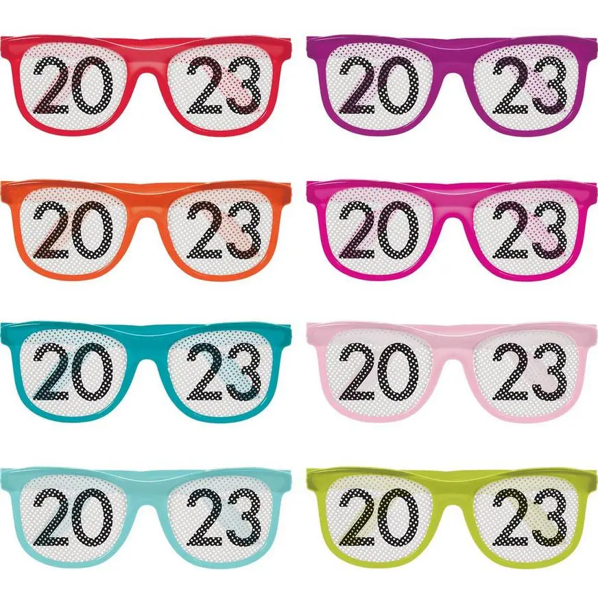 Multicolor New Year's Eve 2023 Plastic Glasses, 8ct 3 Multicolor New Year's Eve 2023 Plastic Glasses, 8ct