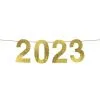 Gold Sequin 2023 Banner, 12ft -Costume Party Decor Store 949057