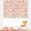 Pink Floral Baby Canvas Scene Setter, 5.4ft X 5.1ft