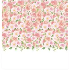 Pink Floral Baby Canvas Scene Setter, 5.4ft X 5.1ft -Costume Party Decor Store 951165 02