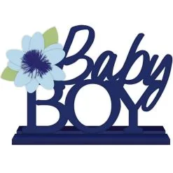 Baby Boy Baby In Bloom Baby Shower MDF Standing Sign, 11in X 8.5in