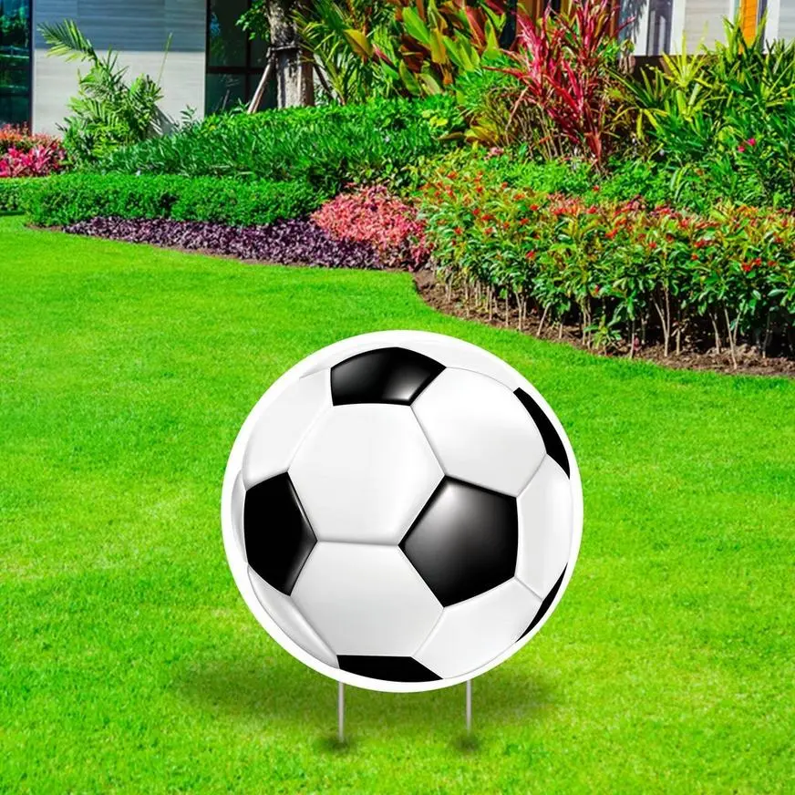 Birthday Marquee & Soccer Ball Icons Corrugated Plastic Yard Sign Set, 3pc 4 Birthday Marquee & Soccer Ball Icons Corrugated Plastic Yard Sign Set, 3pc - Image 2
