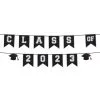 Black & White Class Of 2023 Graduation Plastic Pennant Banner, 12ft -Costume Party Decor Store 953327