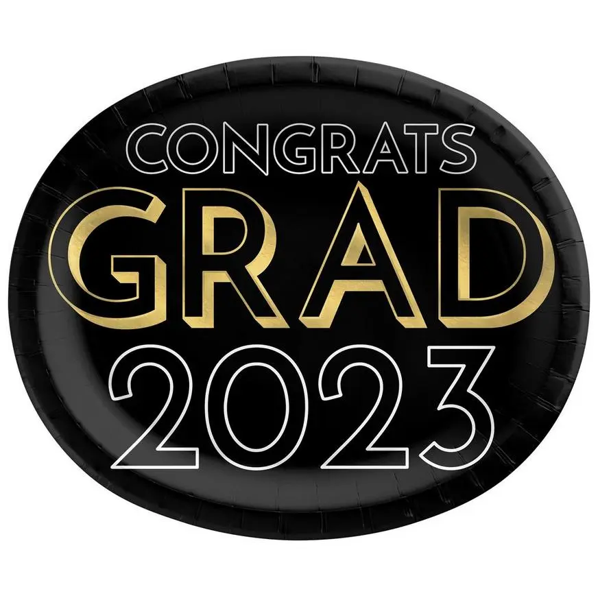 Celebrate The Grad 2023 Oval Paper Dinner Plates, 12in X 10in, 20ct 3 Celebrate The Grad 2023 Oval Paper Dinner Plates, 12in X 10in, 20ct