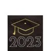 Celebrate The Grad 2023 Paper Beverage Napkins, 5in, 40ct -Costume Party Decor Store 953464