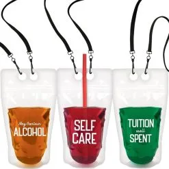 Drink Pouch Necklaces, 16.9oz, 10pc -Costume Party Decor Store 953506 02