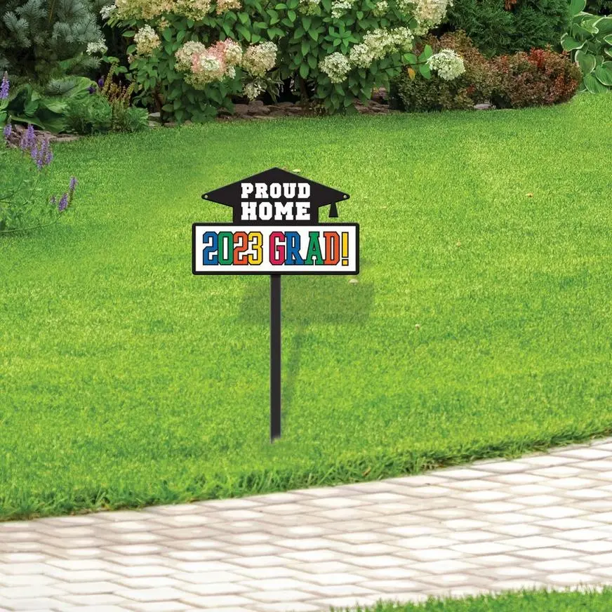 Proud Home 2023 Grad Plastic Yard Sign, 15in X 25in 4 Proud Home 2023 Grad Plastic Yard Sign, 15in X 25in - Image 2