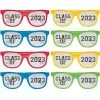 Multicolor Class Of 2023 Graduation Plastic Sunglasses, 8ct