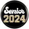 Metallic Gold Senior 2024 Graduation Buttons, 2in, 10ct -Costume Party Decor Store 953628
