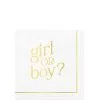 Metallic Girl Or Boy Gender Reveal Paper Beverage Napkins, 5in, 16ct - Just Here For The Sex -Costume Party Decor Store 954364