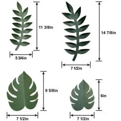 Green Leafy Accent Décor Kit, 12pc -Costume Party Decor Store 954490 02
