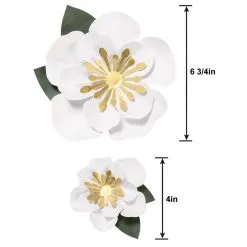 White Flower Accent Décor Kit, 12pc -Costume Party Decor Store 954492 02