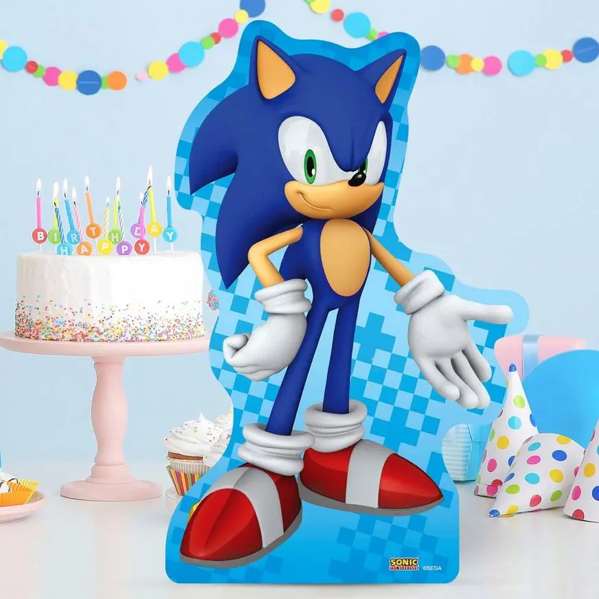 Sonic The Hedgehog Pose 2 Centerpiece Cardboard Cutout, 18in 3 Sonic The Hedgehog Pose 2 Centerpiece Cardboard Cutout, 18in