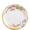 Water Floral Paper Dessert Plates, 7in, 8ct -Costume Party Decor Store 954680