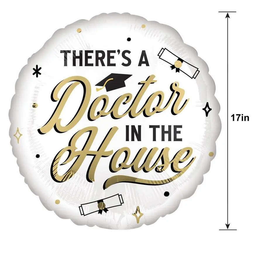 Doctor In The House Graduation Foil Balloon, 17in - Higher Learning 4 Doctor In The House Graduation Foil Balloon, 17in - Higher Learning - Image 2
