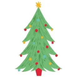 Christmas Tree Life-Size Cardboard Cutout, 6ft