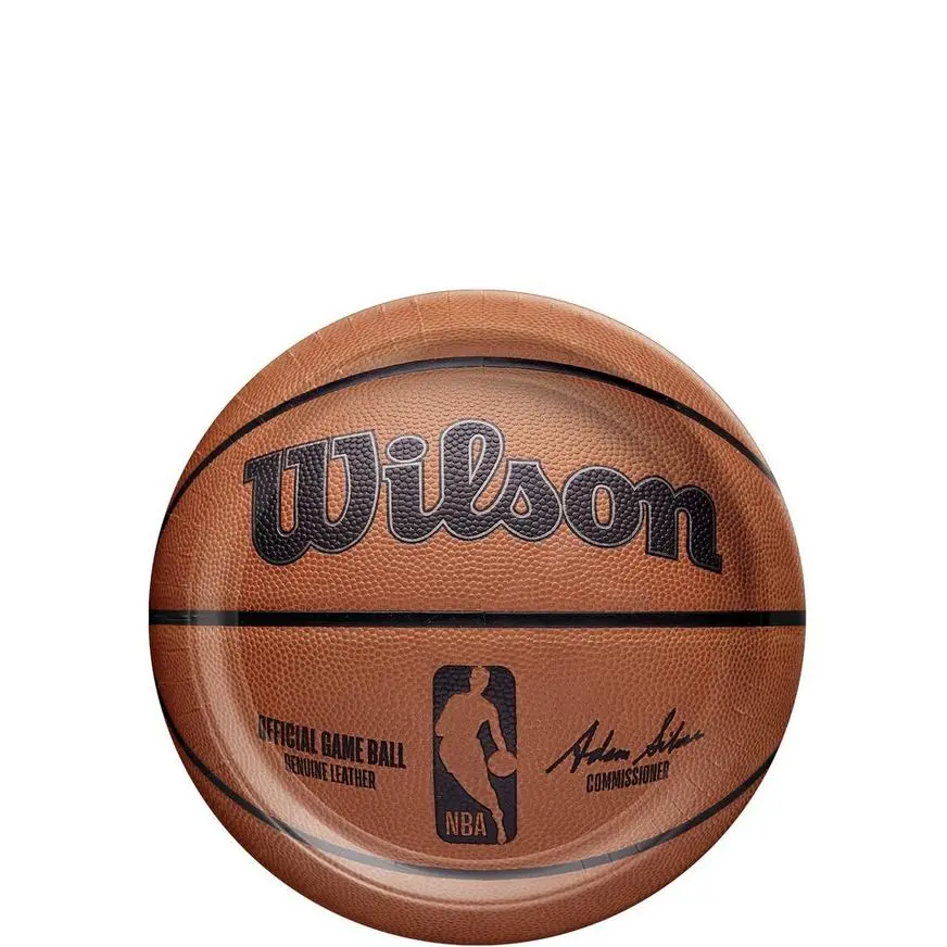 Wilson Basketball Paper Dessert Plates, 7in, 18ct 3 Wilson Basketball Paper Dessert Plates, 7in, 18ct