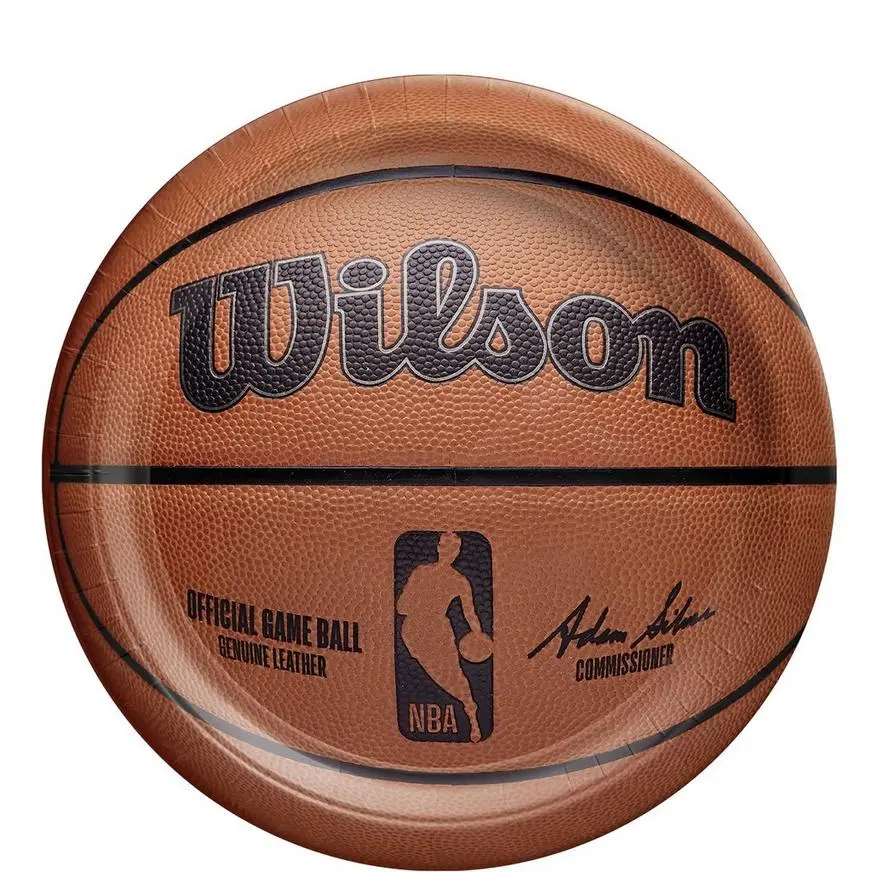 Wilson Basketball Paper Lunch Plates, 9in, 18ct 3 Wilson Basketball Paper Lunch Plates, 9in, 18ct