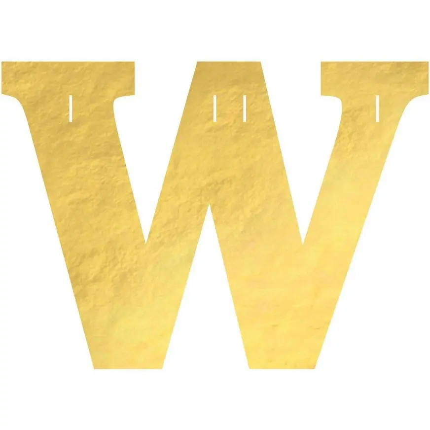 Metallic Gold Welcome Home Cardstock Letter Banner Kit, 4.5in Letters, 13pc 10 Metallic Gold Welcome Home Cardstock Letter Banner Kit, 4.5in Letters, 13pc - Image 8