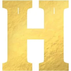 Metallic Gold Home Sweet Home Cardstock Letter Banner Kit, 4.5in Letters, 16pc -Costume Party Decor Store 971018 02