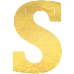 Metallic Gold Home Sweet Home Cardstock Letter Banner Kit, 4.5in Letters, 16pc -Costume Party Decor Store 971018 05