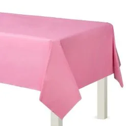 Pink Plastic Table Cover
