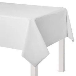 White Plastic Table Cover