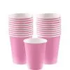 Pink Paper Cups 20ct 1 Pink Paper Cups 20ct -Costume Party Decor Store C10697 pink