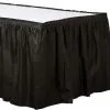 Black Plastic Table Skirt, 21ft X 29in -Costume Party Decor Store C10703 black