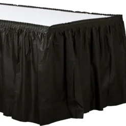 Black Plastic Table Skirt, 21ft X 29in